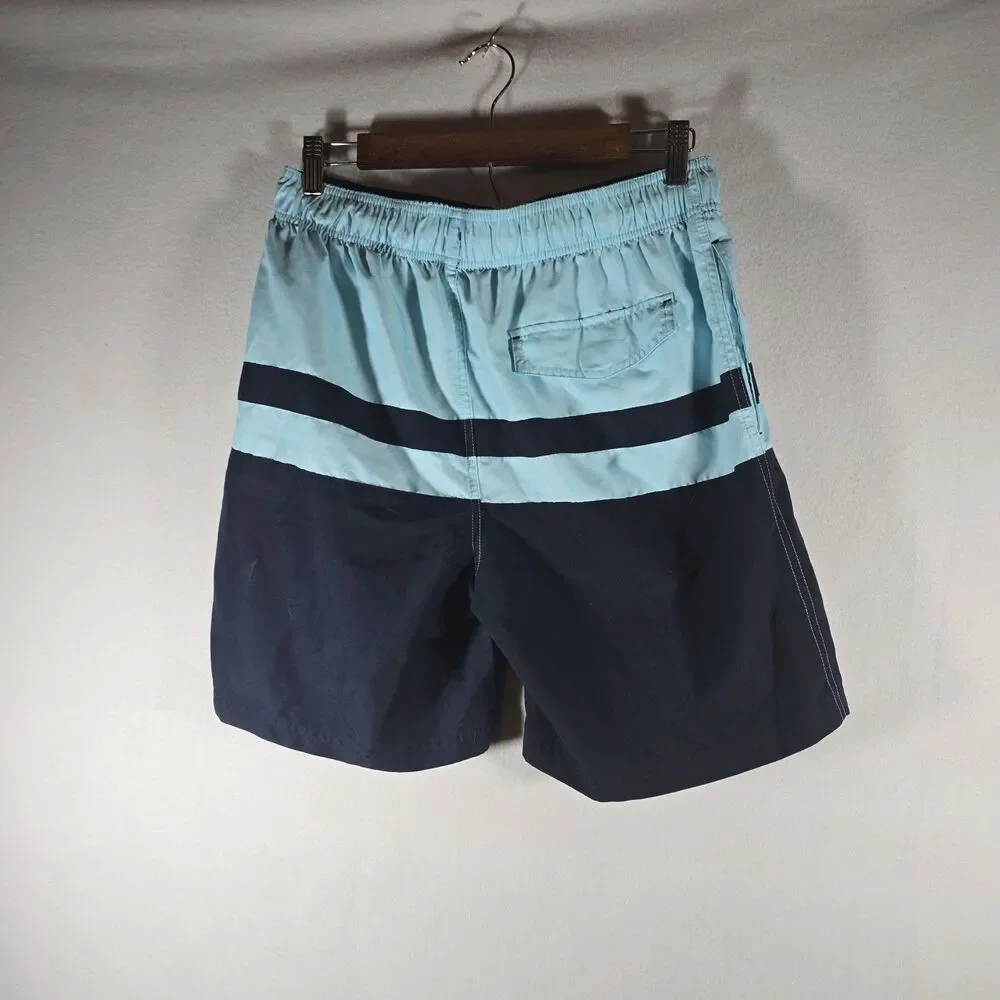 George Mens Swim Trunks Medium Light Blue And Dark Blue, Sizes 32-34